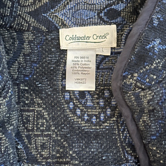 Coldwater creek embroidered jacket size large - Picture 2 of 6